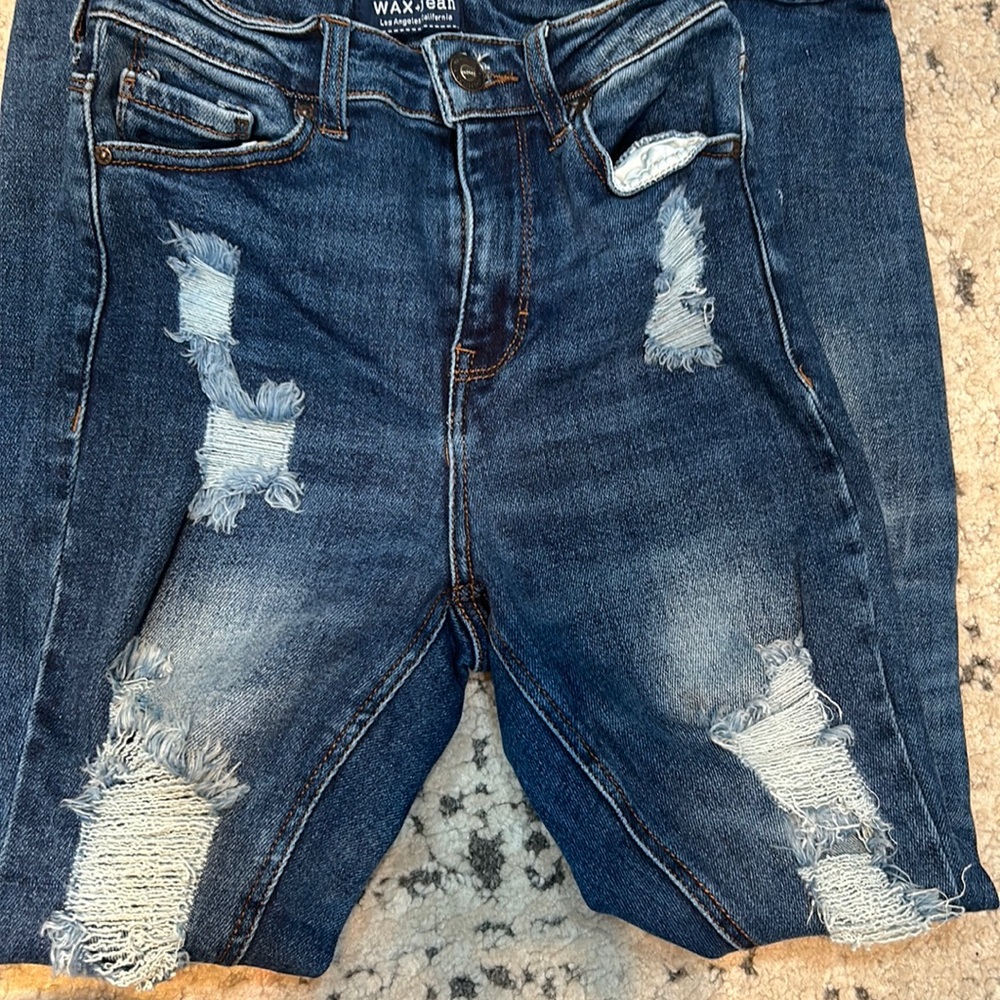 Dark blue jeans size 0/24 skinny and high waisted
